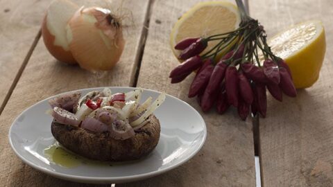 Fungo portobello arrosto marinato